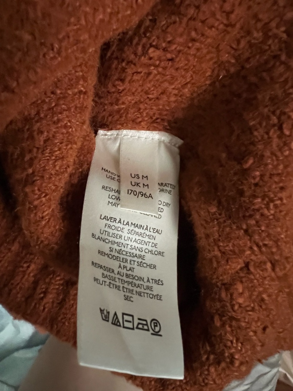 Free People Textured Deep Rust V-Neck Sweater - Picture 4 of 4